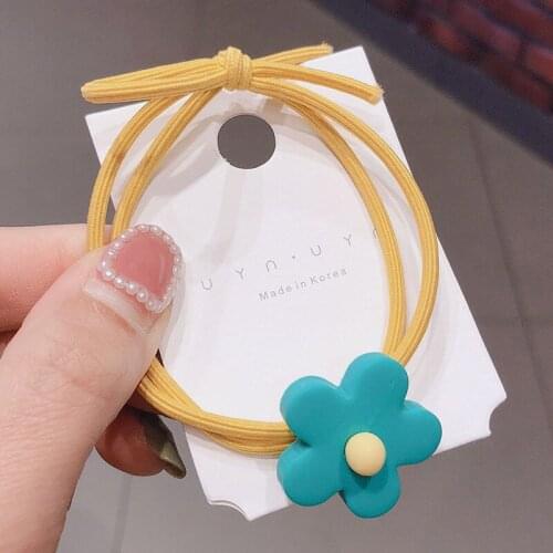 Korean Style High Quality Fashion Hot Selling Colored Polymer Clay Hair Band Women Girls Student Hair Rope Hair Rings Headpiece