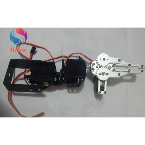 4DOF Robot Arm Mechanical Grab Robotic Claw Kit Model Toys Rotating Manipulator With 3PCS MG996R Servo For DIY Intelligent Car