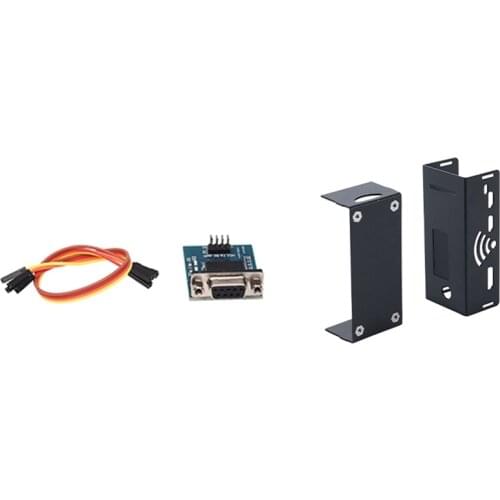 RS232 Serial Port to TTL Converter Module MAX3232 5V / 3.3V W & CNC Aluminum Alloy Case for Raspberry Pi W Zero(Black)