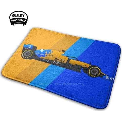 Hand - Drawn Mclaren Mcl34 Digital Artwork Carlos Sainz 3D Household Goods Mat Rug Carpet Cushion Mclaren Mclaren Mcl34 Racing