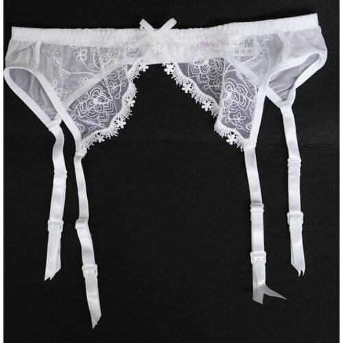 Sexy Garters Female Lace Gauze Bow Decoration Sexy Garter Belts for Stockings Women Slim New Suspender Belt Sexy lingerie GA1112