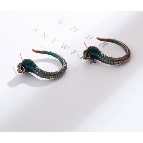Earrings Jewelry India Boho Ethnic Cobra Dangle Drop Earrings for Women Female New Trendy PartyHanging Jewelry Accessories Gift
