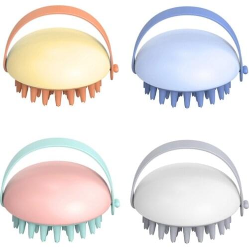 Brush Hair Scalp Massager Wet and Dry Hair Shampoo Brushes Soft Silicon Rubber Brush for Women Pet Hair Cleaning