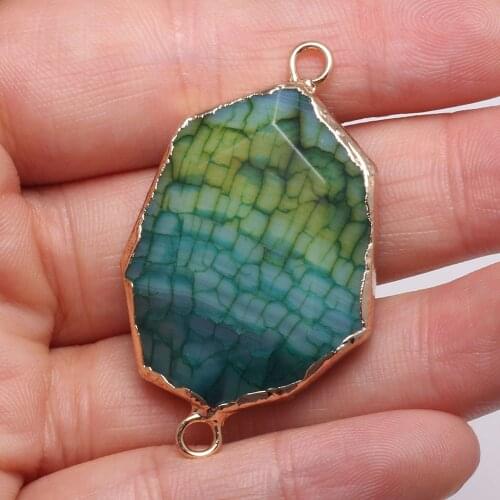 Natural Stone Connectors Irregular Shape Connectors for Women Jewelry Making Necklace Size 18-50 mm