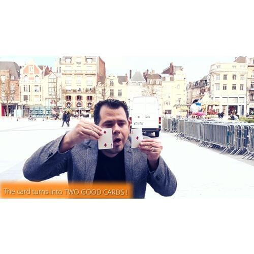 SPLIT-CARD (Gimmicks+Online Instructions) by Mickael Chatelain Magic Tricks Close up Mentalism Magician Illusions Street Magic