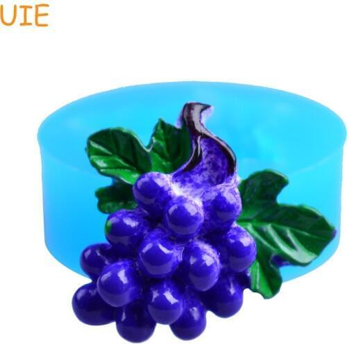 SYL013U Grape Flexible Silicone Push Mold Scrapbooking Mold Kawaii Miniat Sweets Mini Resin Mold (Clay Paste)