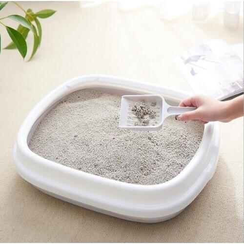 Pet Dog Toilet Pet Cat Toilet Semi-Enclosed Cat Litter Box Cat Toilet Dog Tray Clean Scoop Home Plastic Sand Box Supplies