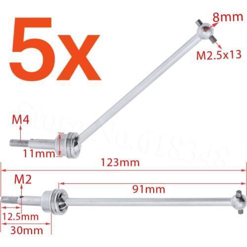 10pcs Steel F/R Universal Shaft Joint For RC 1:10 Electric Himoto E10MT E10MTL E10XT E10XTL Truggy Truck Parts 33604