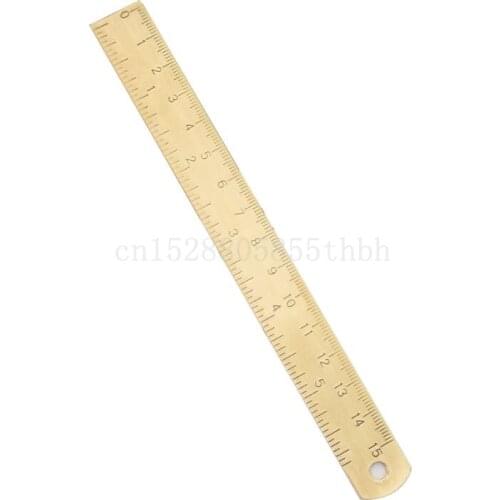 Vintage Brass Ruler Bookmark Label Book Mark Cartography Painting Measuring Tool