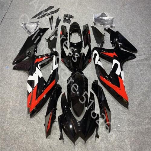 High quality fit for SUZUKI GSX6750 08 09 10 GSX600 750 08-10 GSXR750 2008-2010 GSXR750 2008 2009 2010 black red fairing