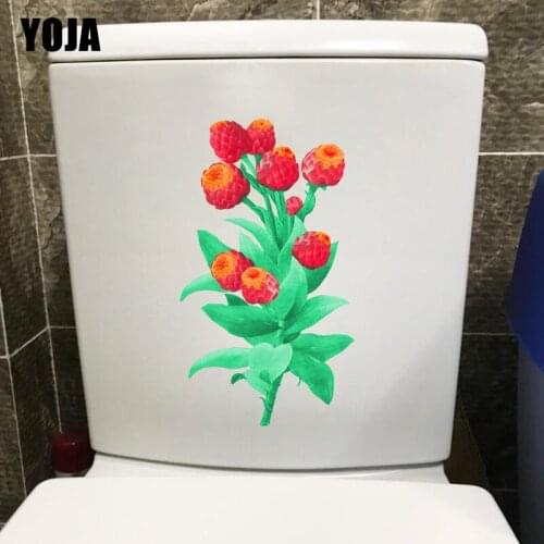 YOJA 12.5*22CM Cartoon Bouquet Wall Stickers Mural Kids Room Toilet Seat WC Decoration T1-0591