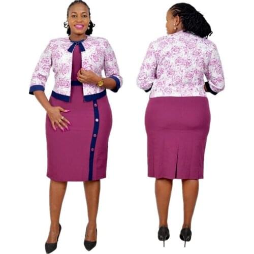 5XL 6XL Plus Size Two Piece Set Women Coat+ Bodycon Dress Sets Clothes African Dresses for Women 2021 Autumn Vestidos Robe Femme