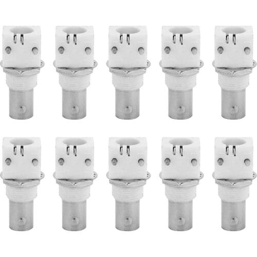 10 Pieces 90 Degree 2P BNCQ9 Connection Board White Adapter For PCB Assembly For CCTV Systems