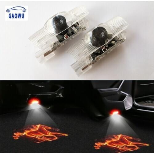 2x Led Car Door Light Logo Car Laser Projector Ghost Light Fit For Q7 A3 X1 X3 REIZ Camry XT5 XT RX IS GS ES Most models used