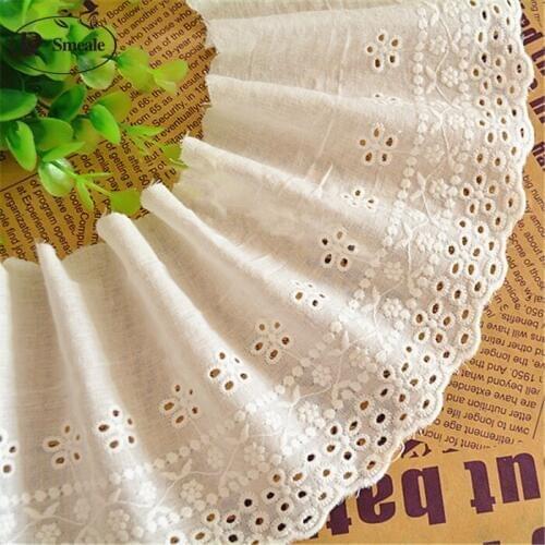5Yards/Lot Fabric Lace Cotton Lace Trim DIY Craft Materials Clothing Accessories Lace Embroidery RS127