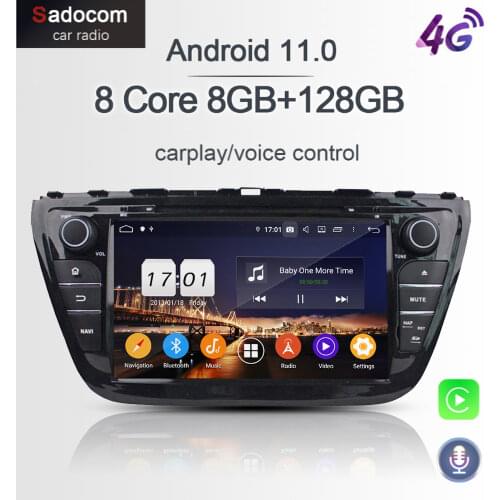 720P PX6 2 din Android 10.0 8 Core 4GB RAM 64GB ROM Car DVD Player multimedia autoradio For Suzuki SX4 S Cross 2014 2015 2016