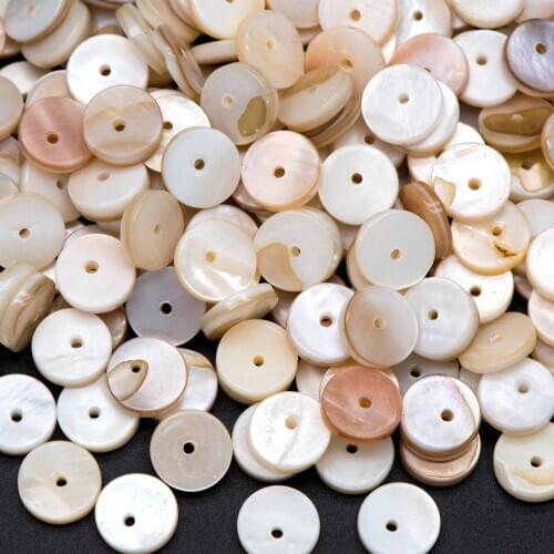 Natural Shell Coin beads, Round Disc Spacer Beads, Multi Size 8/ 9/ 10mm, Beach Jewelry Supplies (V1362)/ full strand