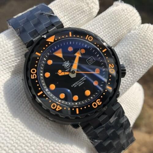Steeldive SD1975XP Automatic Watch Men NH35 300m Diver Watches Automatic Dive Watch Sapphire Crystal Luminous Black Tuna Watches