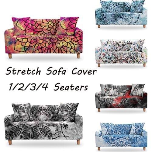 Mandala Sofa Covers Slipcovers Elastic Stretch Bohemian Trippy Sofa Cover Living Room Couch Cover Armchair Cover