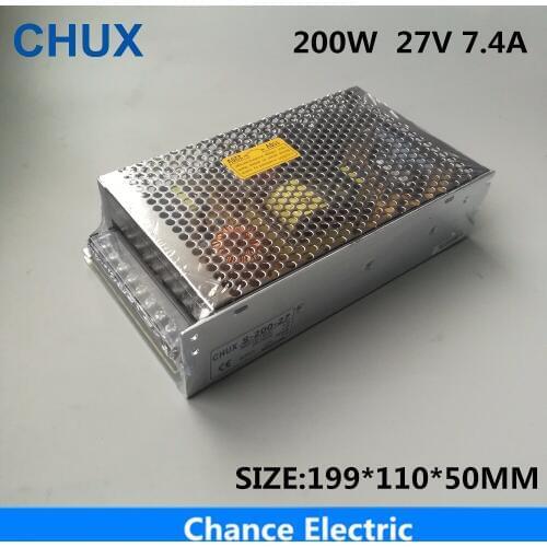 200W switching mode Power Supply 27V Single Output adjustable 110V 220V Switching Power Supply ac to dc 27v