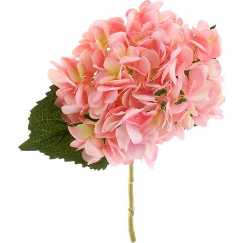 Artificial Hydrangea Rose Silk Peony Flower Room Garden Wedding Decor Pink