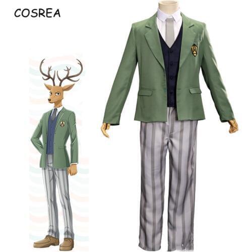 Anime Beastars Deer Louis Cosplay Suit Haru Louis Costume Full Set Suit Pants Wolf Legoshi School Uniform Halloween Disfraz Men