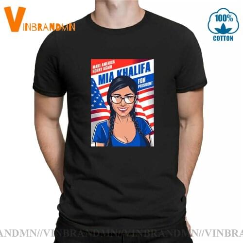 Fashion Mia Khalifa T Shirt for Men Stylish Pre-shrunk Cotton T-shirt Short Sleeved Callista Tee Fitted Casual Tshirt Clothing