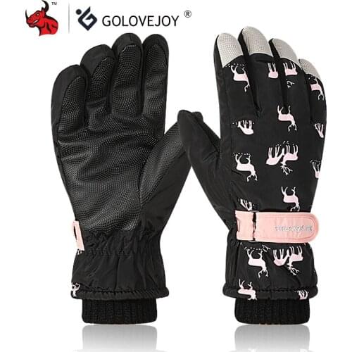 Motorcycle Gloves Waterproof Cycling Fluff Warm Gloves For Touchscreen Plus Thick Velvet Windproof Anti Slip Winter Gloves