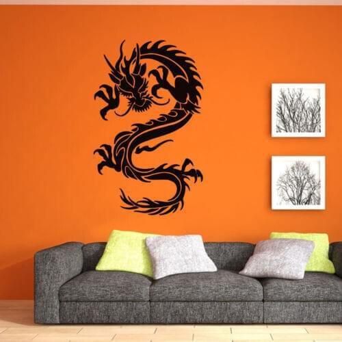 Chinese Ancient Style Dragon Wall Sticker Vinyl Wall Mural For Home Decor Removable Wall Decoration Free Shipping WallpaperY-406