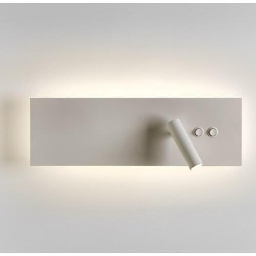 Double Switch Black White Wall Lamp Horizontally Vertically Mounted LED Wall Light Bedroom Lamp luces led decoracion Drop ship