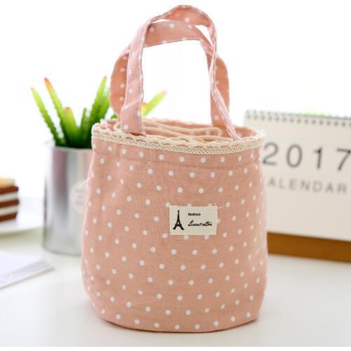 New Fashion Portable Insulated Canvas lunch Bag Thermal Food Picnic Lunch Bags for Women kids Men Cooler Lunch Box Bag Tote
