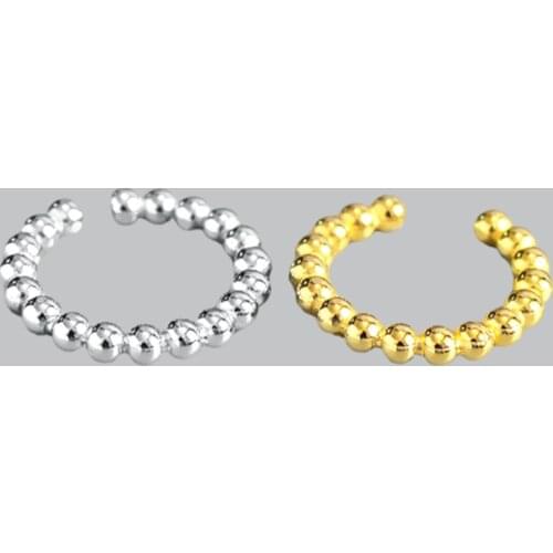 New Simple Silver Color Bead Elastic Rings Women Fashion Finger Ring Adjustable Open Rings For Women Men Party Gifts Accessories