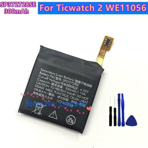 New Original High Quality Watch Battery SP372728SE For Ticwatch 2 Ticwatch2 WE11056 300mAh + Tools
