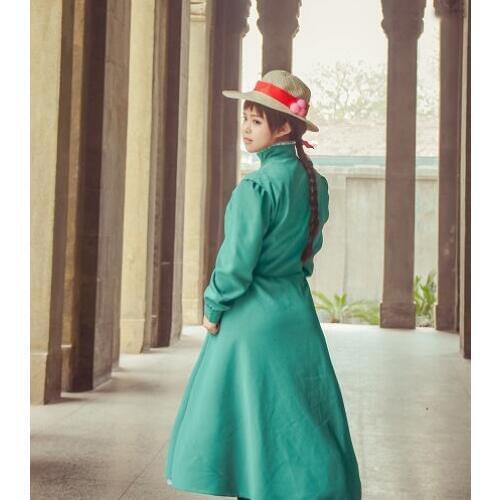 2016 Howls Moving Castle Sophie Hatter Dress Cosplay Costume Sophie Cosplay Dress With Hat
