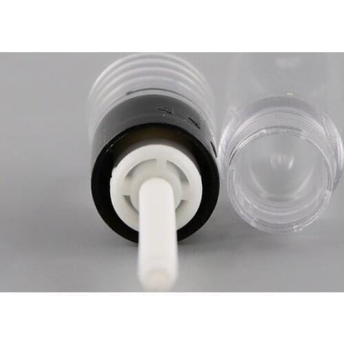 50PCS 4ML Transparent+Black Lip Gloss Tube/Bottle, Empty Round Mini Twist Pen, Disposable Plastic Dial Up Pen With Silicon Tip