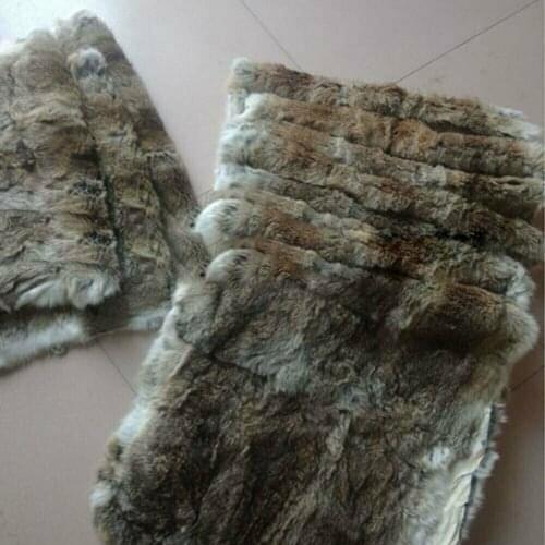 Natural 100% Genuine Real Rabbit Fur Skin Pelt Fur Blanket For Garments