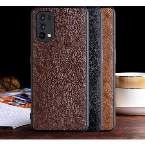 Luxurious leather case for Oppo Realme 7 pro case with Business design ,with TPU+PC 2in1 material