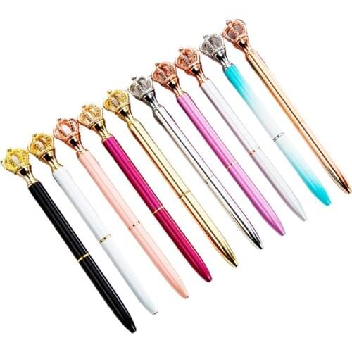 10 Pack Crown Ballpoint Pens Office Supplies Gifts Pen And Christmas Wedding Birthday With Black Ink