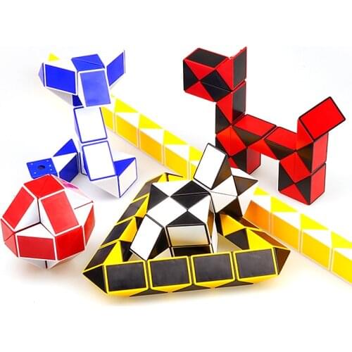 Shengshou Magic Snake Ruler 24 Blocks Ruler Puzzle Magic Ruler Cube Snake Twist Puzzle Toy for child Magic Cube