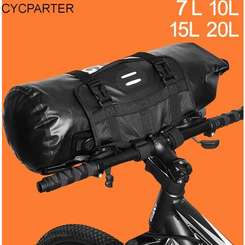 7L/10L/15L/20L Bike Bicycle Bag Waterproof Large Bikepacking MTB Road Handlebar Front Tube Bag Pouch Pannier Bike Accessories