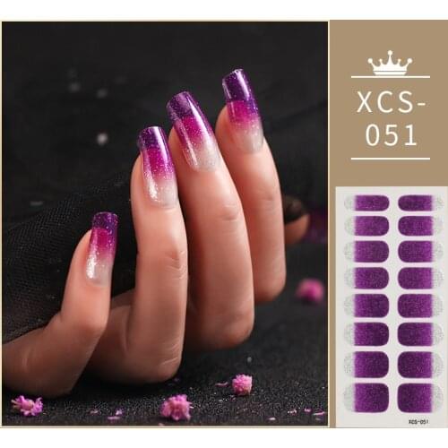 Magic Purple Shiny Twinkle Full Beauty Manicure Decoration Creative Women Salon Glitter Gradient Color Nail Stickers Last Update