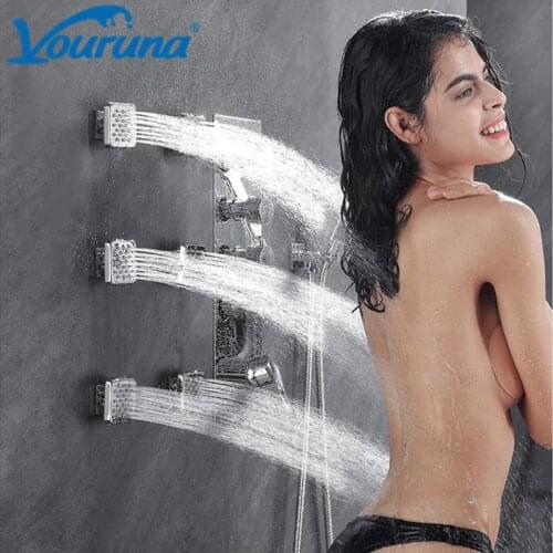 VOURUNA Square 70mm Body Massage Shower Jets Side Sprayer for Bathroom shower system