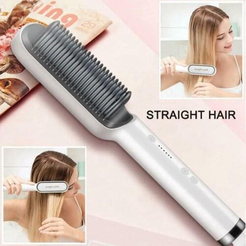 Beard Straightener Professional Hair Beard Straightening Heated Comb Brush Tame The Wild Beard Straightener Kit Hair Curler