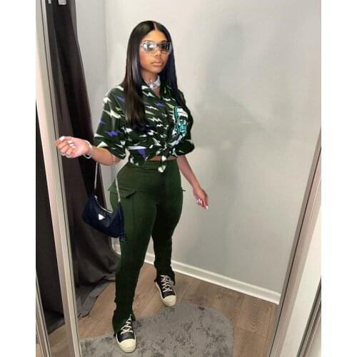 Summer Clothing Two Piece Set Women Fashion Short Sleeve Shirt Crop Top+Pants Sets Club Outfit Lounge Streetwear Wholesale Items