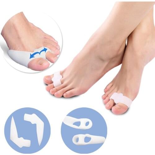 2Pair Orthopedic Toe Separators Finger Thumb Bone Hallux Valgus Corrector Bunion Feet Straightener Toe Protector Feet Care Tool