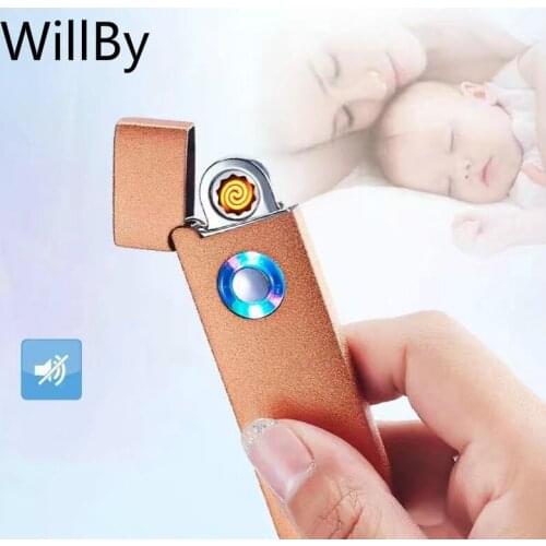 2PCS/LOT Ultra - Thin USB Rechargeable Lighter Heating Wire Windproof Eletronic Cigarette Lighter