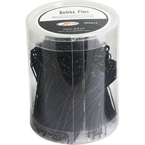 300Pcs 6cm U-Shaped Hair Clip,Ladies Hair Bun HairPin, Small Hair Clip with Storage Box, Black