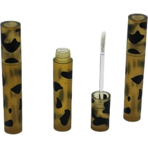 4.8ml New Arrival Empty Round Lip Gloss Tube Cosmetic Packaging Plastic Bottle Spotted Matte Lipgloss Container 30/50pieces