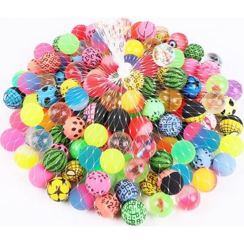 5pcs Multicolor Funny toy balls mixed Bouncy Ball Solid floating bouncing child elastic rubber ball of pinball bouncy toys 30mm