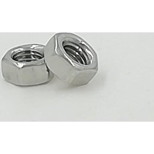 50-100pcs/lot Metric thread DIN934 M2 M2.5 M3 M4 M5 304 Stainless Steel Hex Nuts